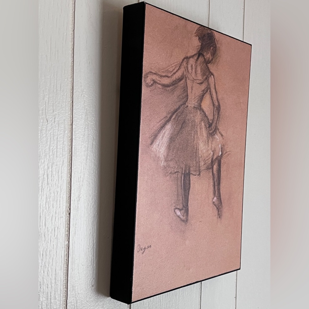 Dancer, Circa 1880 Charcoal And Pastel On Pink Paper Laid On Board Canvas 14x10